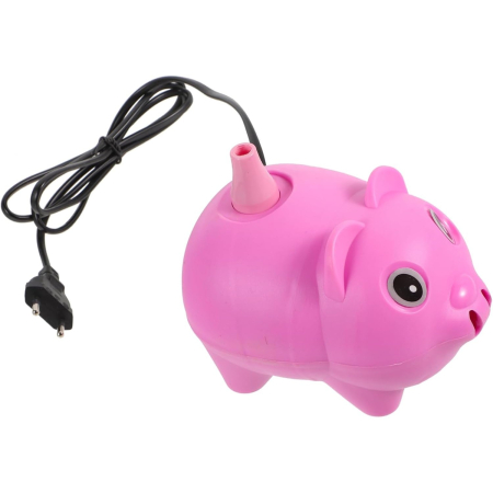 ✨TOATE PRODUSELE✨ - Pompa Electrica Pentru Umflat Baloane, 380 W, din Plastic, Model Porc, Roz