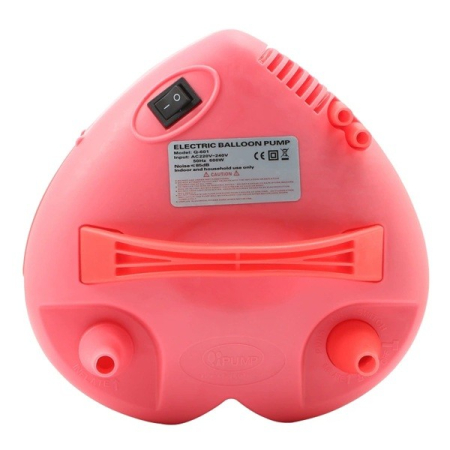 Pompa Electrica Pentru Umflat Baloane, 600 W, in Forma de Inima, Doua Capete de Umflat, din Plastic, Rosu [4]