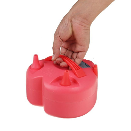 Pompa Electrica Pentru Umflat Baloane, 600 W, in Forma de Inima, Doua Capete de Umflat, din Plastic, Rosu [1]