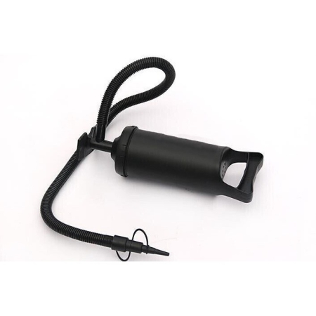 Pompa manuala pentru umflat obiecte gonflabile , colace , saltele , cu 3 adaptori pentru interconectare si furtun, negru,  [1]