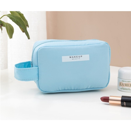 Portfard, , cu Maner, Material Impermeabil, pentru Cosmetice, 16 x 11 x 7 cm, Albastru [3]