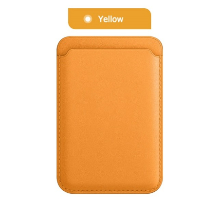 Portofel MagSafe piele pentru carduri compatibil cu Apple iPhone 12/12 Mini/12 Pro/12 Pro Max,Portocaliu [3]