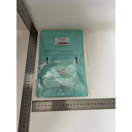 Portofel pentru Pasaport si Carduri, , 23x16 cm, 70g, din Piele PU, Suport Pix, Accesoriu Suport Eticheta, Unisex, Multifunctional, Bleu [1]