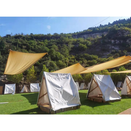 Prelata de soare/ Copertina de tip parasolar, patrata, 4x6 m, galbena,  [2]