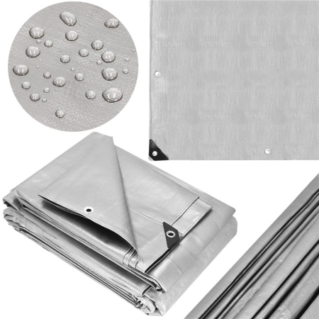 Prelata din polietilena impermeabila laminata, 210g/m2, 4x8m, gri [17]