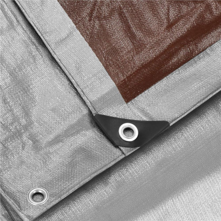 Prelata din polietilena impermeabila laminata, 210g/m2, 4x4m, gri [9]