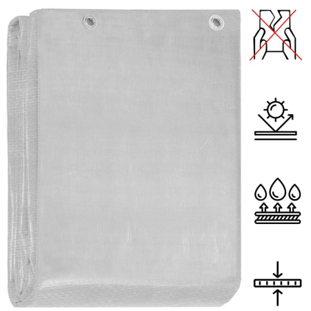 Prelata din polietilena impermeabila laminata, 210g/m2, 4x8m, gri [14]