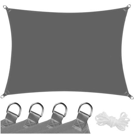 Prelata umbrire 4x2 m pentru terasa sau balcon, impermeabila, protectie UV, gri [3]