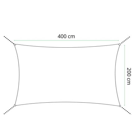 Prelata umbrire 4x2 m pentru terasa sau balcon, impermeabila, protectie UV, gri [1]