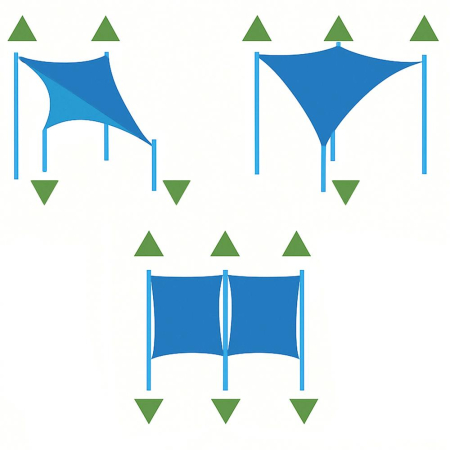 Prelata umbrire 4x3 m pentru terasa sau balcon, impermeabila, protectie UV, crem [17]