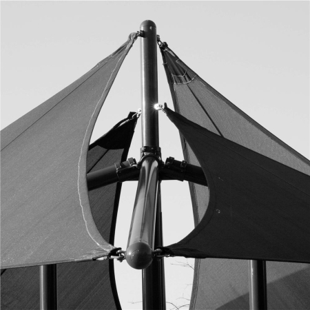 Prelata umbrire 4x3 m pentru terasa sau balcon, impermeabila, protectie UV, gri [20]