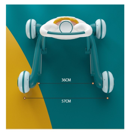 Premergator pentru copii , pliabil, viteza ajustabila, maner antialunecare, cu lumini si muzica, 46 x 57 cm, loc depozitare jucarii, inaltime ajustabila, albastru [5]