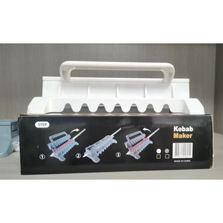 Presa pentru Carne, , pentru Kebab, cu Maner, din ABS, 29 x 7.5 x 2.6 cm, Alb [4]