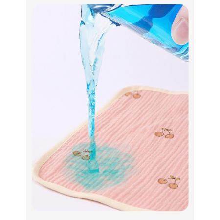 Prosop Absorbant, , din Bumbac, 25 x 25 cm, Model Cirese, cu Agatatoare, Roz [4]