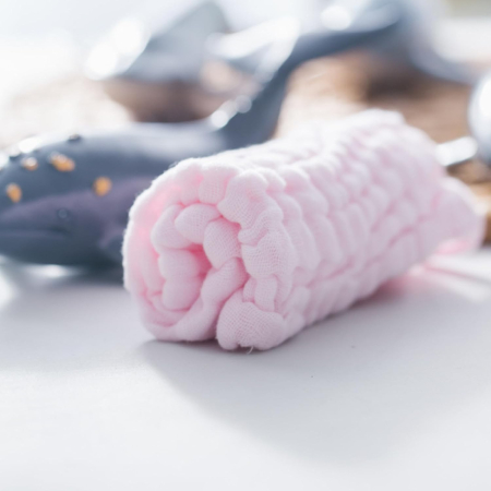 Prosop Absorbant, , din Bumbac, 6 Straturi, 30 x 30 cm, Roz [1]