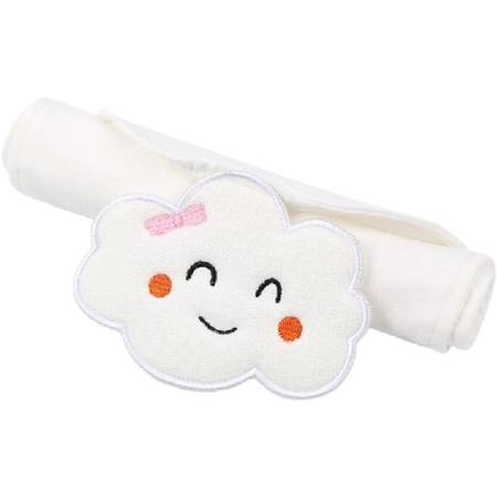 Articole Diverse copii - Prosop Absorbant, , din Bumbac, pentru Bebelusi, 19x28 cm, Model Norisor, Alb