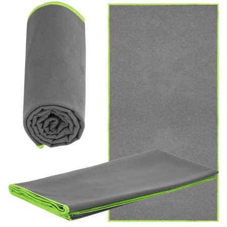 Prosop de plaja cu uscare de rapida, husa de transport, 90x180cm, gri [33]