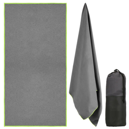 Prosop de plaja cu uscare de rapida, husa de transport, 90x180cm, gri [34]