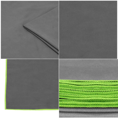 Prosop de plaja cu uscare de rapida, husa de transport, 90x180cm, gri [32]