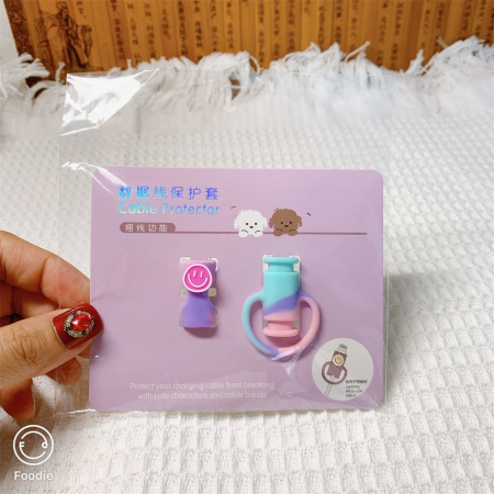 Protectie cablu USB, din silicon, model 2, multicolor [4]