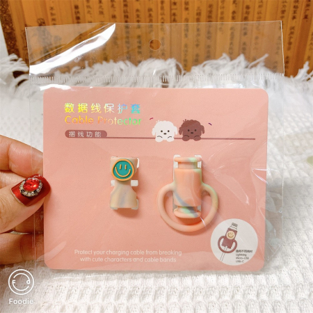 Protectie cablu USB , din silicon, model 4, multicolor [2]