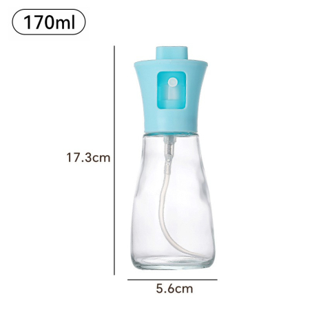 Pulverizator pentru Ulei, , Pulverizator din Sticla pentru Otet sau Alte Lichide de Gatit, Simplu Reincarcabil, Multifunctionale, 17.3 x 5.6 cm, Capacitatea 170 ml, Albastru [1]