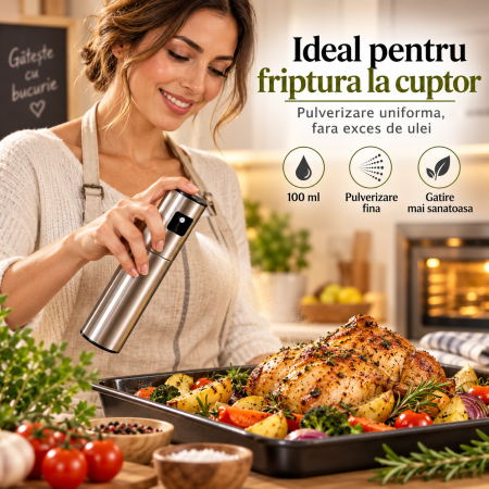 Pulverizator fin pentru ulei alimentar si otet