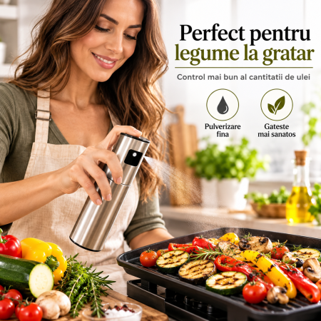 Pulverizator ORIGINAL DEALS pentru ulei si otet, inox, 100 ml