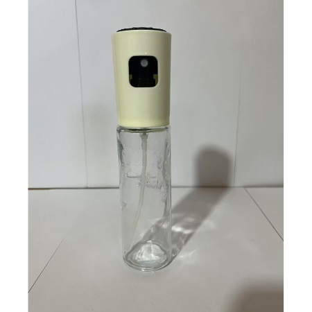 Pulverizator Ulei, Otet, , din Sticla, 100 ml, Reincarcabil, 18.3 x 4.3 cm, Masura 90 ml, Capac Mat, Alb [1]