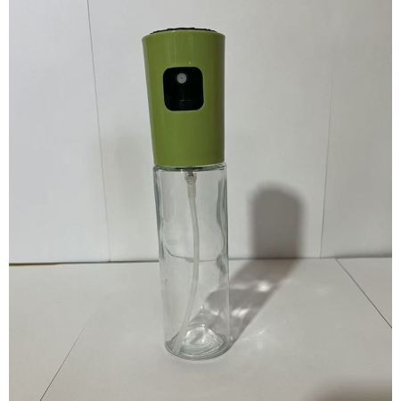 Pulverizator Ulei, Otet, , din Sticla, 100 ml, Reincarcabil, 18.3 x 4.3 cm, Masura 90 ml, Capac Mat, Verde [1]