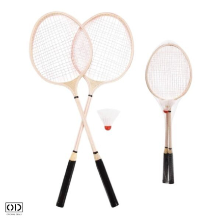 rachete badminton set 2 bucati rachete badminton lemn de brad crem set badminton cu fluturas original deals rachete badminton pentru copii si adulti joc badminton parc plaja curte rachete badminton usoare rezistente lemn set sport aer liber familie prieteni rachete badminton cu fluturas plastic badminton joaca sport distractie aer liber set rachete badminton vacanta si excursii [3]