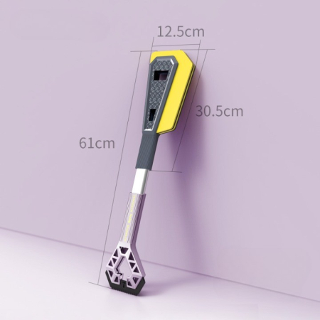 Racleta Auto pentru Zapada cu Doua Capete, , Universala, Deszapezire Masina, cu Maner, Ergonomica, Detasabila, pentru Geamuri si Caroserie, Usor de Utilizat, 61x12.5 cm, Mov [11]