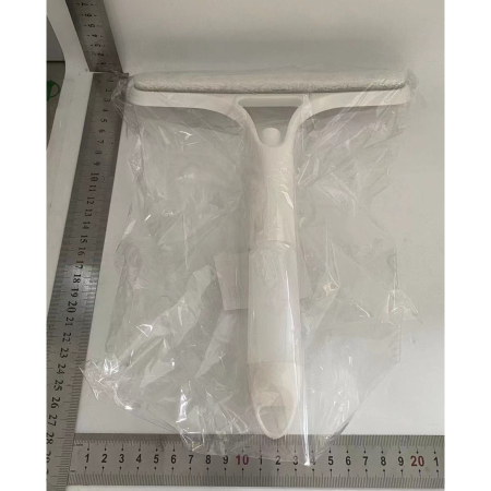 Racleta de Curatare 3 in 1, , Multifunctional, Pentru Casa si Masina, Pulverizator de Spray, Racleta din Silicon si Burete, 21.5 x 25.7 cm, Alb [1]