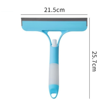 Racleta de Curatare 3 in 1, , Multifunctional, Pentru Casa si Masina, Pulverizator de Spray, Racleta din Silicon si Burete, 21.5 x 25.7 cm, Albastru [5]