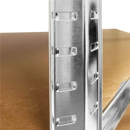 Raft de colt cu cadru metalic modular pentru depozitare, 5 polite, 180x90x40cm, sarcina 875kg [9]