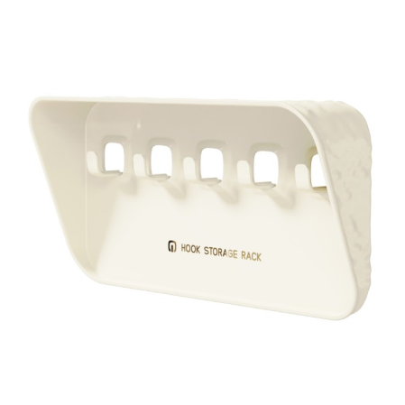 Raft de Depozitare cu Carlig, , Pentru Chei, Bijuterii, 20.3 x 4.6 x 10.3 cm, Alb [3]