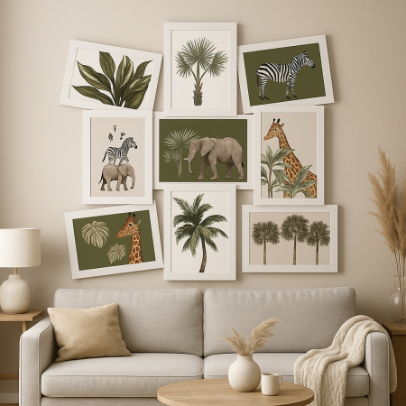 Rama colaj 9 fotografii 5Five Cali din plastic, 46x1,9x49 cm, alb [1]