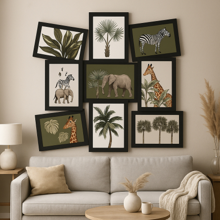 Rama colaj 9 fotografii 5Five Cali din plastic, 46x1,9x49 cm, negru [2]