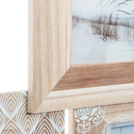 Rama foto Atmosphera Emile cu 8 cadre din lemn, 76x73 cm, bej [3]