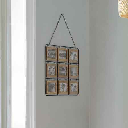 Rama foto Atmosphera Vivek pentru 18 poze, 64x49 cm, cadru metalic, maro [1]