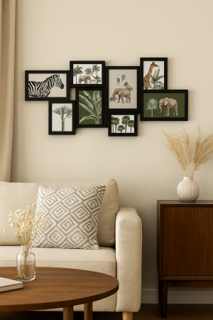 Rama foto colaj Atmosphera Cali pentru 8 poze, format orizontal, negru, 63x30 cm [1]