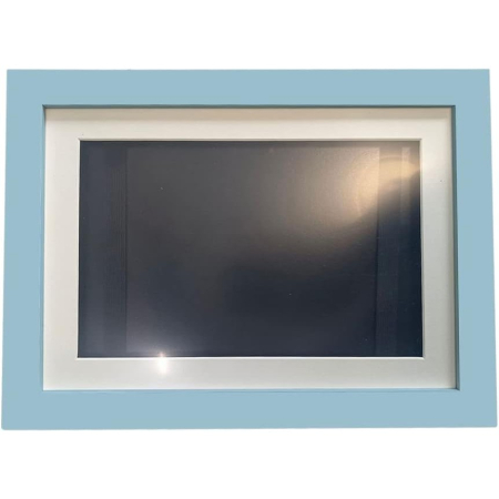 Rama Foto , cu Magnet, din Lemn, cu Spatiu Pentru Depozitare, Pentru Desene si Picturi A4, Sticla Securizata, Rama MDF, 21x30 cm, Albastru [8]