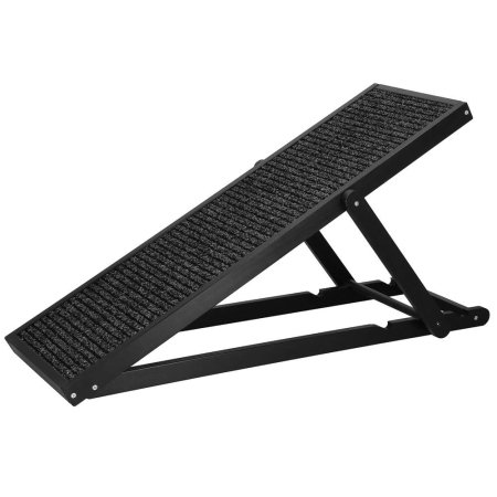 Rampa pentru caini si pisci cu 3 nivele de reglare 42-59cm, antiderapanta, lungime 103cm, negru [1]