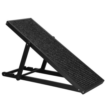 Rampa pentru caini si pisci cu 3 nivele de reglare 42-59cm, antiderapanta, lungime 103cm, negru [3]