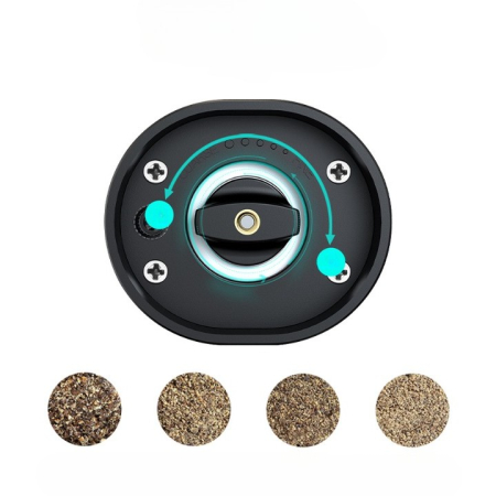 Rasnita Electrica pentru Cafea si Condimente, , Cutit de Macinare din Otel Inoxidabil, Incarcare cu Baterii, Optiuni Diferite de Macinare, Usor de Manevrat, 18x5.5cm, Negru [1]