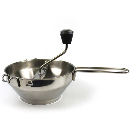 Rasnita Manuala pentru Fructe, , din Otel Inoxidabil, Macinare Alimentelor pentru Bebelusi, 3 Discuri de Macinat, Presa, pentru Tocat Cartofi, 19x20x33 cm, Argintiu [4]