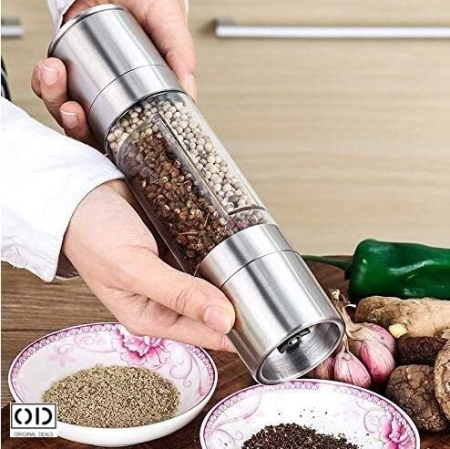 rasnita mecanica condimente, rasnita dubla sare piper, rasnita inox premium, rasnita manuala reglabila, rasnita otel inoxidabil, rasnita de bucatarie eleganta, rasnita moderna condimente, rasnita original dealsrasnita mecanica cu 2 compartimente pentru condimente din otel inoxidabil, rasnita dubla sare si piper design premium, rasnita manuala reglabila din inox original deals, rasnita profesionala pentru condimente cu macinare ajustabila, rasnita eleganta argintie pentru bucatarie moderna, rasnita condimente durabila din otel inoxidabil [17]