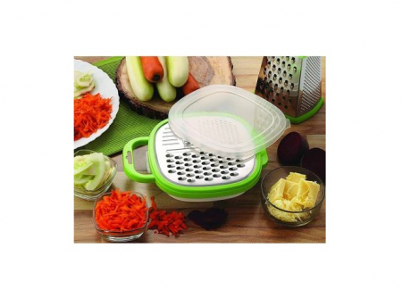 Razatoare 3in1 cu Bol pentru Legume si Fructe, PVC cu Calitate Premium, Verde [1]