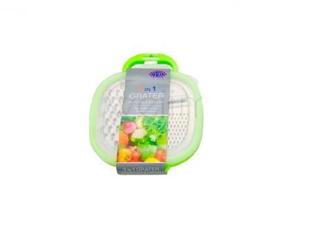 Razatoare 3in1 cu Bol pentru Legume si Fructe, PVC cu Calitate Premium, Verde [2]