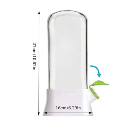 Recipient de Pastrare a Ierburilor cu Capac de Umplere cu Apa, , Proaspat, Curat, Fara BPA, Practic, Durabil, 27x16 cm, Alb [2]